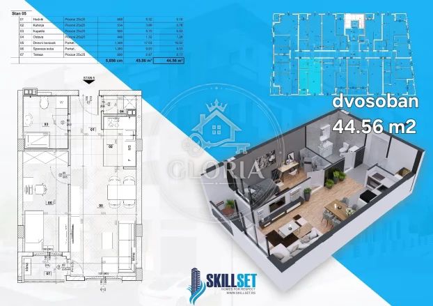 Однокомнатная квартира, 45 м², Лештане, Гроцка, фото 5