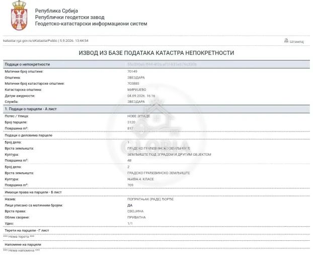 Дом, 58 м², Мириево, Звездара