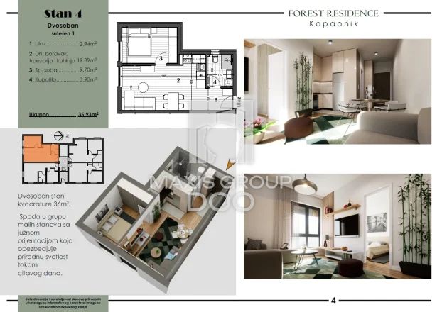 1.5-room apartment, 36.2 m², Čaetinska česma, photo 2
