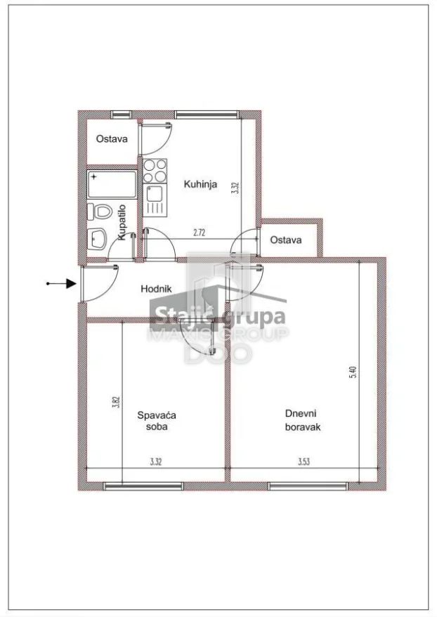 2-room apartment, 49 m², Dorćol, Stari Grad, photo 9